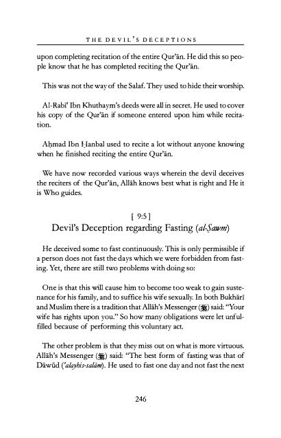 The Devils Deception by Imam Ibn AL-Jawzi