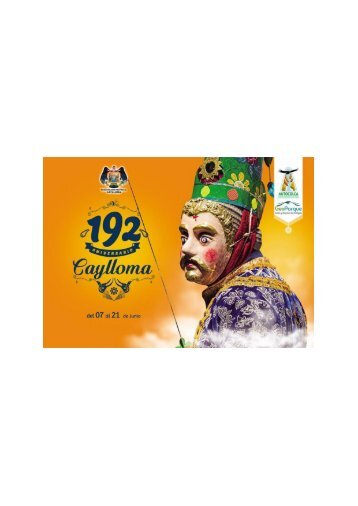 Programa de Actividades por el 192 Aniversario de la Provincia de  Caylloma