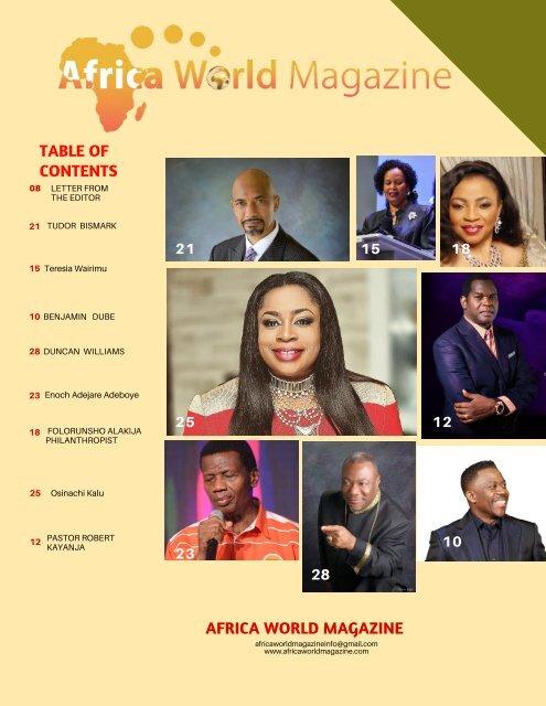 AFRICA WORLD MAGAZINE SUMMER ISSUE 2017 