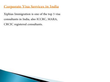 Corporate Visa Services in India