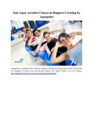 Join Aqua Aerobics Classes in Hoppers Crossing by Aquapulse