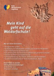 Flyer Informationswochenende (pdf) - Freie Waldorfschule Augsburg ...