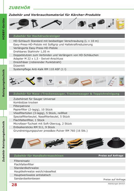 Preisliste Hobbyprogramm