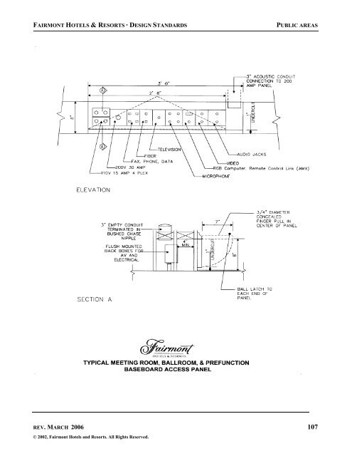 FAIRMONT HOTELS &amp; RESORTS -DESIGN STANDARDS