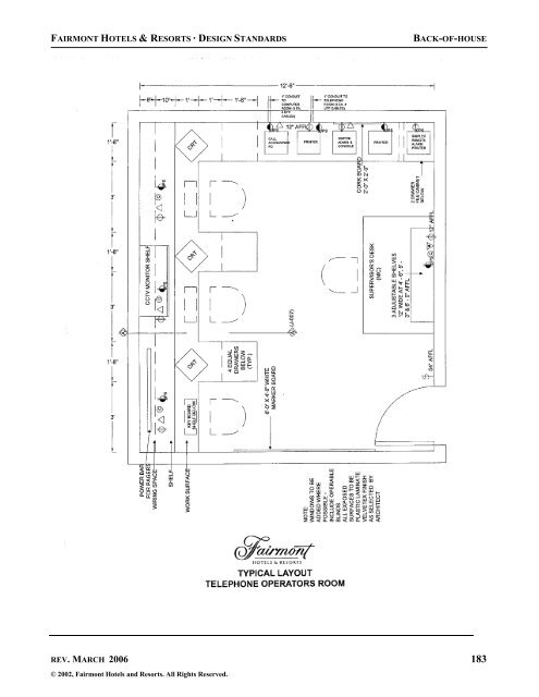 FAIRMONT HOTELS &amp; RESORTS -DESIGN STANDARDS