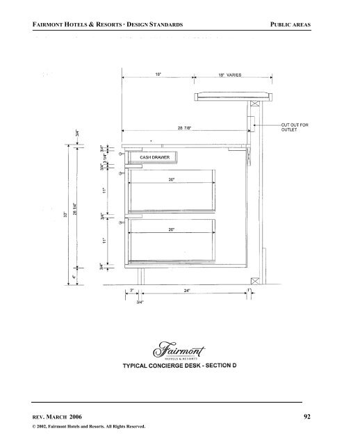 FAIRMONT HOTELS &amp; RESORTS -DESIGN STANDARDS