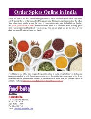 Order Spices Online in India