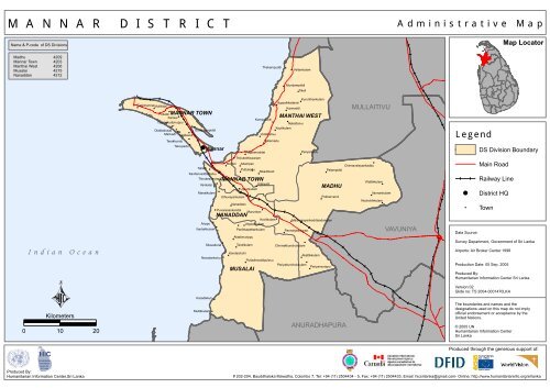 Mannar Sri Lanka Map Mannar Map