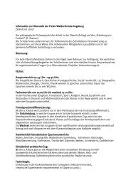 Information zur Oberstufe der Freien Waldorfschule Augsburg