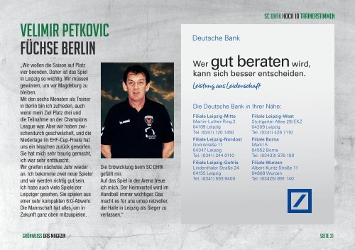 GRÜNWEISS – das Magazin der DHfK-Handballer – Heft 18 – Saison 2016/17