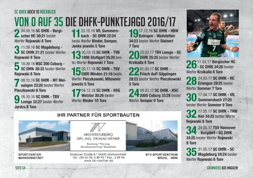 GRÜNWEISS – das Magazin der DHfK-Handballer – Heft 18 – Saison 2016/17