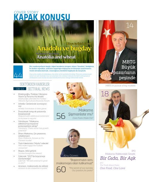 Makarna dergisi  1.sayı  iç sayfalar