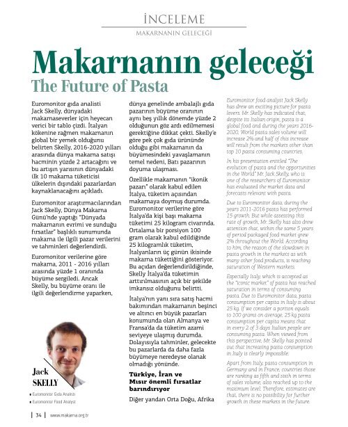 Makarna dergisi  1.sayı  iç sayfalar