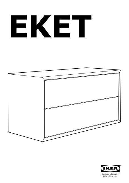 Ikea EKET Mobile Con 2 Cassetti - 00333947 - Istruzioni di montaggio
