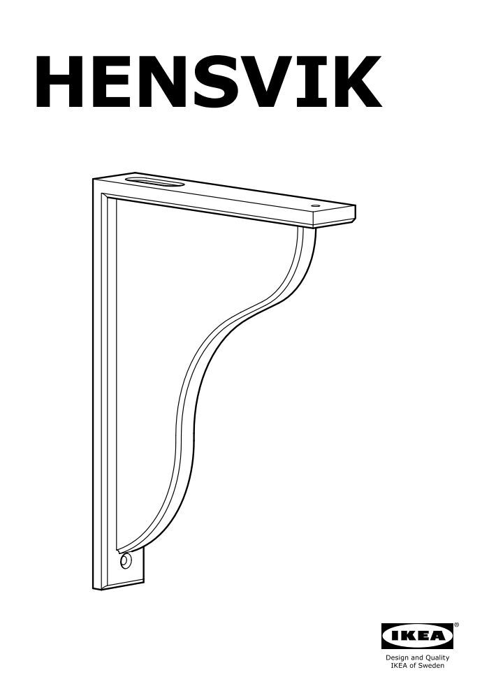 Ikea EKBY &amp;Ouml;STEN / EKBY HENSVIK Mensola E Staffe - S19119527 -  Istruzioni di montaggio