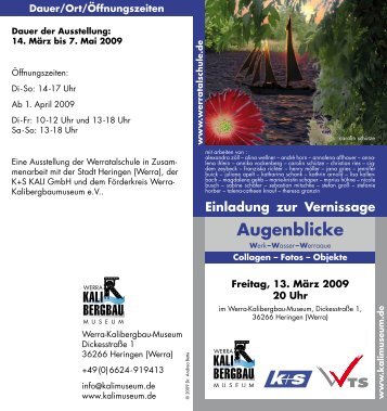 Vernissage Augenblicke - Werratalschule in Heringen