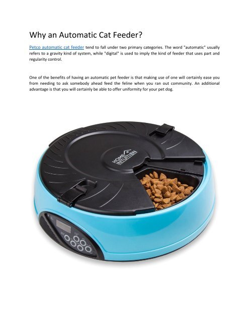 Why an Automatic Cat Feeder