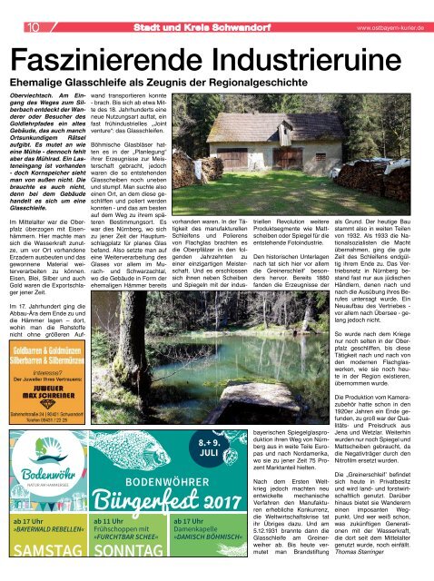 Ostbayern-Kurier Juni 2017 (Süd-Ausgabe)