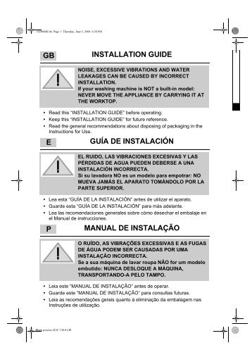 KitchenAid I WP - I     WP EUR (859298818000) Guide d'installation