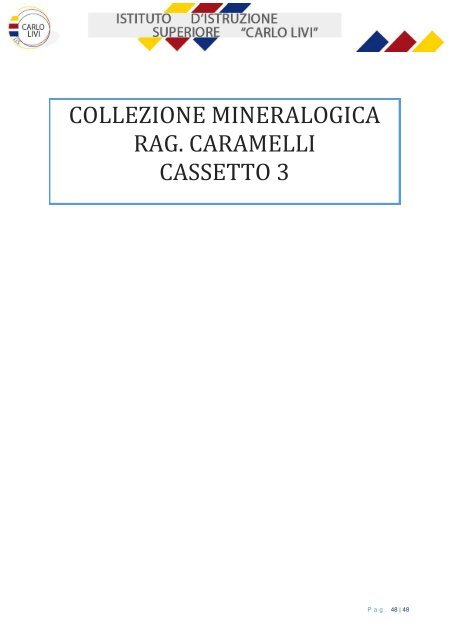 Collezione Mineralogica Caramelli