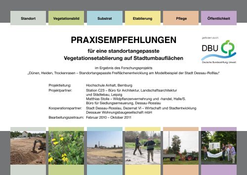 PRAXISEMPFEHLUNGEN für eine standortangepasste - Station C23
