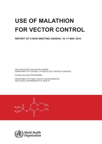 Use of Malathion in vector control