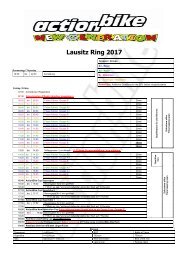 Lausitz Zeitplan 2017