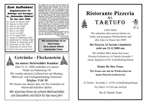 Die Pizzeria Al Tartufo (Almhütte) zieht am 23.12.2008 um.