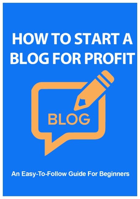 How to start a blog for profit