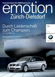 Der neue BMW ,er. - BMW Niederlassung Zürich-Dielsdorf