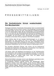 Die Kaufmännische Schule verabschiedete ihre Berufsschüler