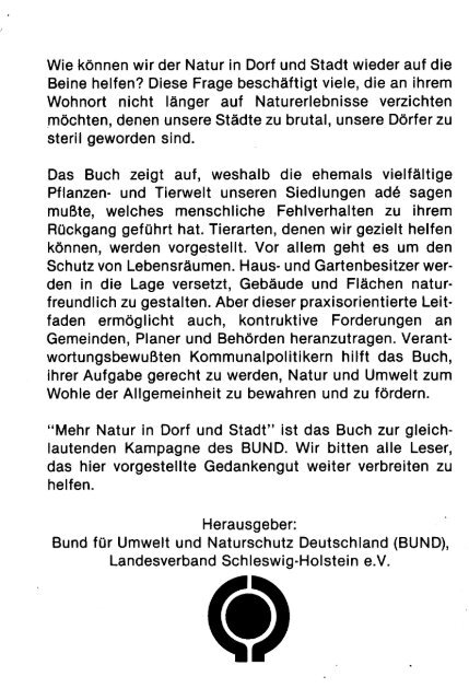 Mehr Natur in Dorf und Stadt - Isebek-Initiative