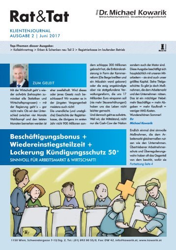 Rat & Tat - Klienten-Info / Ausgabe 2/2017