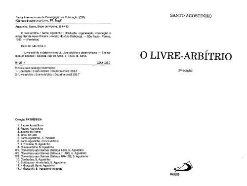 O Livre Arbítrio - Agostinho