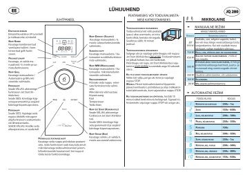 KitchenAid JQ 280 SL - JQ 280 SL ET (858728015890) Guide de consultation rapide