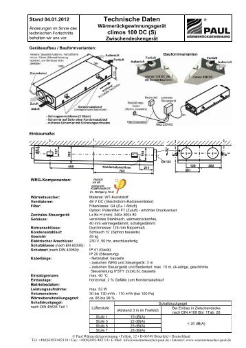 Technische Daten - waermetauscher-paul.de