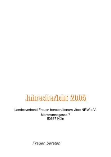 Jahresbericht 2005 - auf der Website des Landesverbandes donum ...