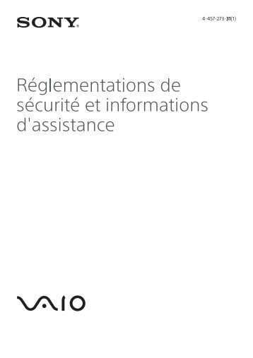 Sony SVS1313H1E - SVS1313H1E Documenti garanzia Francese