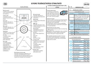 KitchenAid JQ 276 BL - JQ 276 BL HU (858727699490) Guide de consultation rapide