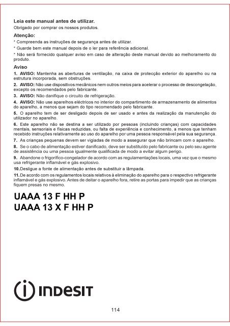 KitchenAid UAAA 13 F HH P - UAAA 13 F HH P PL (F084991) Mode d'emploi