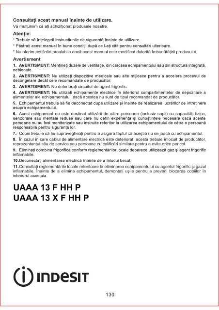 KitchenAid UAAA 13 F HH P - UAAA 13 F HH P PL (F084991) Mode d'emploi