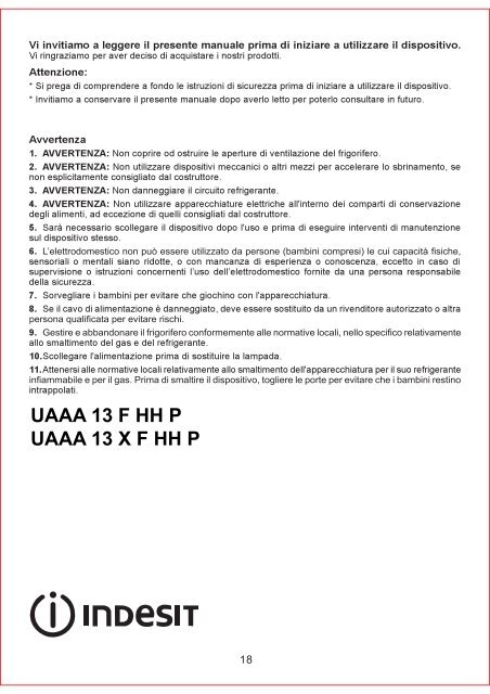 KitchenAid UAAA 13 F HH P - UAAA 13 F HH P PL (F084991) Mode d'emploi