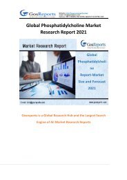 Gosreports New Study: Global Phosphatidylcholine Market Research 2021