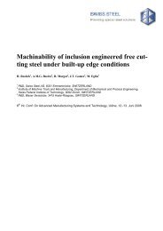 Machinability of inclusion engineered free cut- ting steel under built ...