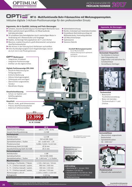 Schub OPTIMUM FjSo 2017