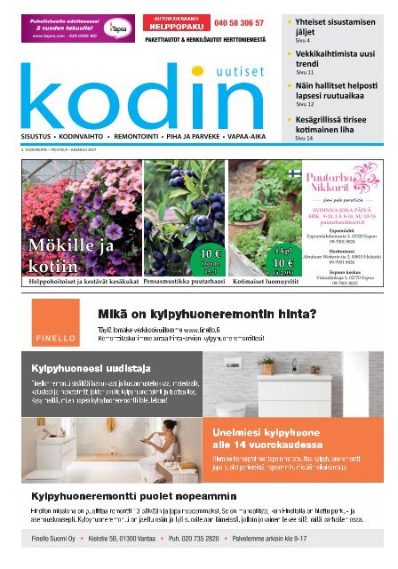 Pääkaupunkiseudun Kodin Uutiset 06-2017,  Itä-Etelä painos