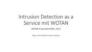 Intrusion Detection as a Service für WOTAN