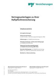 Vertragsunterlagen zu Ihrer Haftpflichtversicherung