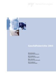 Geschäftsberichte 2003 - wgv Versicherungen