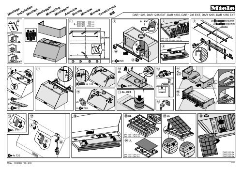 Miele DAR 1155 - Plan de montage